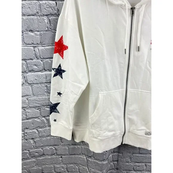 Eddie Bauer Cozy Camp Star Graphic USA Drawstring Full Zip Hoodie Size 2XL - Picture 11 of 13
